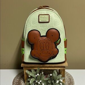 Disney Loungefly Mickey Mouse “Eats “ Mint Icecream Sandwich Mini Backpack